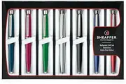 Sheaffer Vibrant, Fun and Modern VFM Refillable Ballpoint Pens, Stationary with Polished Nickel Appointments - 7 Assorted Colors