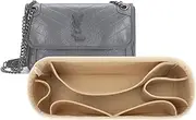 Lckaey Felt Insert Purse Organizer for niki 22 28 32 Vagabond Bagysl tote bag insert 2043beige-L