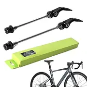 Nuytghr Front Rear Bicycles Skewer,Front and Rear Axles Replacement Lever Set | Aluminum Alloy Hollow Shaft Kit Replacement for Bike Wheel Hub