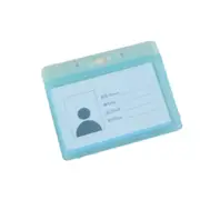 Colorful PlasticCard Holder Horizontal Work Badge Holder ID Card Holder for Exhibition Office Supplies