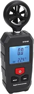 Digital Wind Speed Meter, Portable LCD Display, Temperature Humidity Sensor, User Friendly Anemometer with Automatic Shutdown, Wind Speed Temperature for Outdoor Activities, Hiking