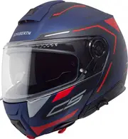 Schuberth C5 Omega, flip up helmet , color: Matt Dark Blue/Black/Red , size: M (56/57)