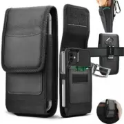 For Samsung Galaxy S23 S22 Note20 Ultra Nylon Pouch Holster Case With Belt Clip