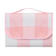 Picnic Blanket Nordic Style Plaid Thickened Oxford Cloth Foldable Picnic Mat For Multiplayer Outdoor Pink 150X200Cm/59.1X78.7In