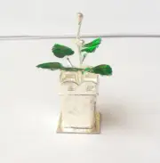 Pure silver Tulsi Plant For Worshiping For Home/Office 6.5 gram 1.7'' FREESHIP
