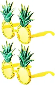 Pineapple Glasses - 2 Pairs Pool Sunglasses | Hawaiian Tropical Pineapple Eyewear Parties Favors Booth Props for Pool Beach