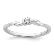 First Promise 14k White Gold 1/15 Ct. Lab Grown Diamond VS/SI+ G+ Petite Engagement Ring