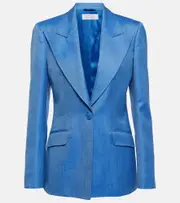 [Gabriela Hearst] Gabriela Hearst Leiva wool, silk, and linen blazer AU 8 blue