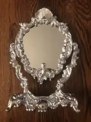 Silver Plated Swivel Table Mirror Davco Silver,LTD