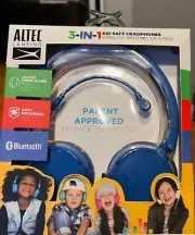 Altec Lansing 3-in-1 kid safe headphones Wireless/Wired w/mic- blue