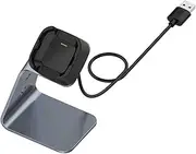 Charger Stand Compat with Versa/Versa lite/Versa SE USB Charging Dock Fitn Watch Acc ories Grey