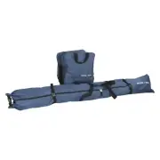 Adjustable Length Ski and Boot Bag Combo - Blue Set - Includes 2 Ski Straps