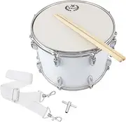 JWQFBC Marching Snare Drum, 14 Inch Musical Education Percussion Instrument with Drumsticks, Drum Key And Strap