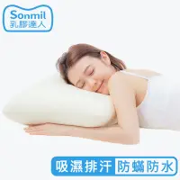 在飛比找Yahoo!奇摩拍賣優惠-sonmil高純度97%天然乳膠枕頭 W39_防螨防水型(含