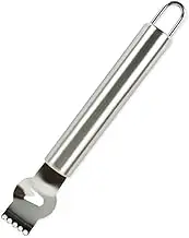 Silver Stainless Steel Lemon Zester Grater with Channel Knife and Hanging Loop Lemon Orange Citrus Zester Grater Grips Kitchen Tool Practical Processed Zesters Graters, Peelers and Slicers