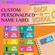Back to School - Exclusive Personalised Kids Vinyl Name Labels