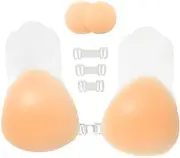 [RHYFF] Adhesive Bra Strapless Sticky Push Up Silicone Reusable Invisible Lifting Bra for Women with Nipple Covers