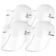 4X Protective Shield Hat Cap Pollution Dust Full Face HD Cover Adult White