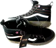 Vans Women's Sk8-Hi MTE-2 Khaki Black White Stripe Waterproof Boots Size 9.5 NIB