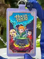 Loungefly Disney Hocus Pocus Sanderson Sisters Lanyard & Cardholder w/Charm NWT