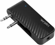 LogiLink BT0061 - Bluetooth 5.1 Audio Transmitter/Transmitter with Additional AUX Output (for Wired Headphones) and Aircraft Plug