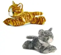 在飛比找Yahoo!奇摩拍賣優惠-7964A 歐洲進口 限量品 可愛小貓2入娃娃超萌小貓咪橘貓