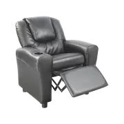 PU Leather Kids Recliner with Drink Holder