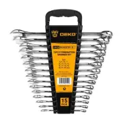 Combination Wrench Set, Metric, 15-piece, 8-22mm, 12-Point, Chrome Vanadium S...