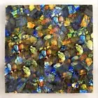 Labradorite Stone Coffee Table Top/Agate Stone Sofa Side Table Top Decor 18"x18"
