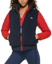 MSRP$149 Tommy Hilfiger Sport Women's Active Zip Cropped Jacket Vest Size XS