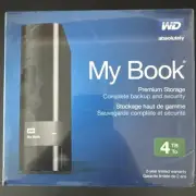 WD My Book Premium Storage 4TB External Hard Drive New Sealed
