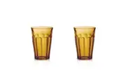 2x 4pc Duralex Picardie 360ml Glass Highball Tumbler Drinking Cup Set Amber