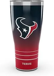 Tervis Traveler NFL Houston Texans - Ombre Triple Walled Insulated Tumbler Travel Cup Keeps Drinks Cold & Hot, 30oz, Stainless Steel