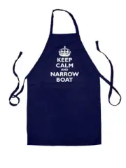 Keep Calm and Narrow Boat - Unisex Kids Apron - Canal Boating Barge Narrowboat
