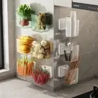 Space Saving Refrigerator Storage Box Condiment Storage Rack Kitchen