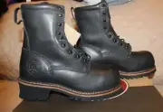 Red Wing Irish Setter 8" Logger Safety Toe WORK BOOT 83818 Black Mens 8.5 EE NEW