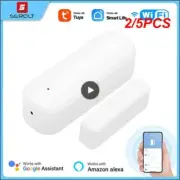 2/5PCS Tuya WiFi Door Window Sensor Smart Home Wireless Door Open / Closed
