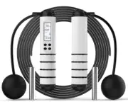 IOVFIT Adjustable Weighted Jump Rope with Calorie Counter | Tangle-Free, Rapi...