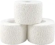 Athletic Grip Tape, 3 Rolls Weightlifting Thumb Tape, Sticky and Stretchy Hook Grip Tape for Skin Protection, Easy to Tear for Cross Training, Climbing, Powerlifting, 2in x 22.6ft, White