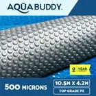 LDPE 500 Micron 10.5M x 4.2M Solar Pool Cover Swimming bubble Blanket 3Y Wrt