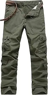 [JEShifangjiusu] Men's Cargo Pants Casual Military Army Relaxed Fit Cotton Combat Lightweight Tactical Pants with Pockets