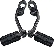 Jininglijindianzi Motorcycle 1 1/4" Highway Footrest Engine Guard Mount Footpegs Compatible with Harley Davidson Road King Sportster Electra Street Glide Iron(Balck)
