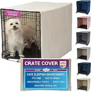 Pet Dreams Dog Crate Cover, Breathable, Dog Kennel Cover, Single Door, Dog Cage Covers for Dog Crates, Fabric Dog Crate Covers (Fits iCrates 18, 24, 30, 36, 42, 48 inches)