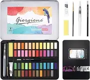 Zarmanuae Watercolour Paint Set, 48 Colors in Portable Box with Watercolour Papers, Brushes, and Tools, Travel Watercolour Set Ideal for Artists, Hobbyists