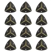 Hongze 12pcs Wooden Box Triangle Corner Protector Metal Case Guards Safety Cover