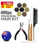 Hair Extension Micro Ring Beads 400 x 5mm Silicone Lined MicroBeads Kit CraftKit