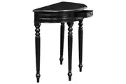 CT Midnight Noir Turn Legs Half Round Sofa Table