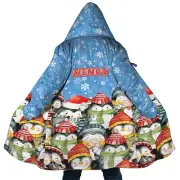Personalized Hooded Cloak Coat, Penguin Christmas Cloak, Christmas Animals Cloak