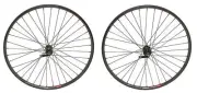 Bike Black 27.5 Alloy Front and Freewheel 36 SpoBlack 3/8 Quick rease axle.