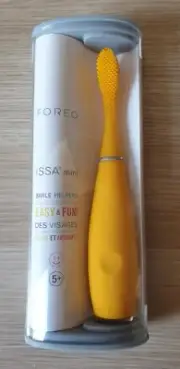 BN FOREO ISSA Mini Kids Electric Toothbrush, Soft Silicone Bristles Mango Tango